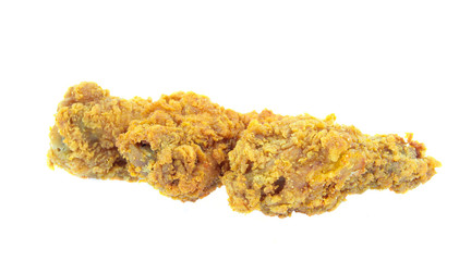 Fry chicken isolated in white background