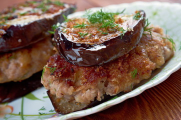 cotolette di melanzane  - Italian appetizer with eggplant