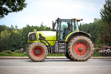 Tractor on a road