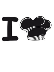 Chefkoch Kochmütze I Love Liebe