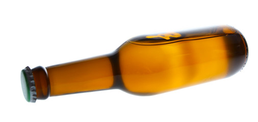 Beer bottle isolated on white background. Clipping Path