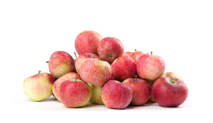 Red apples isolated on white