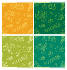 Vegetables Seamless Background