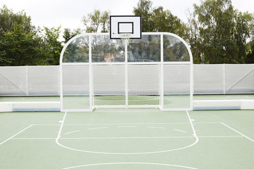 Basketball court and all weather pitch.