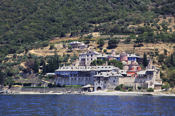 Xenophontos monastery. Holy Mount Athos.