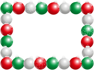 Christmas Balls Frame Horizontal