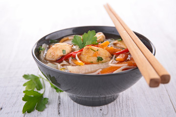asia food, noodles soup