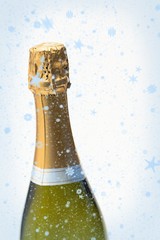 Composite image of snow falling