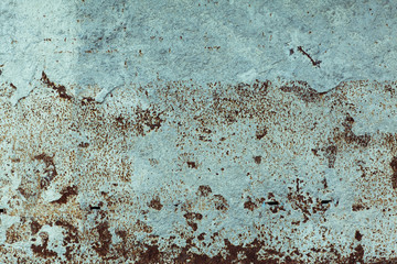 blue wall  deteriorated