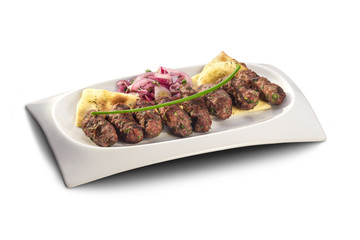 delicious grilled meatballs and nachos