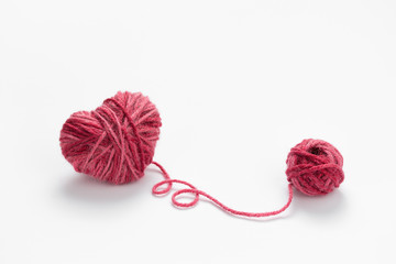 Heart shaped woolen yarn