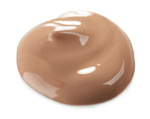 Liquid foundation isolated on white