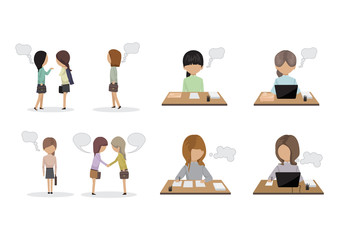 Business People With Speech Bubbles