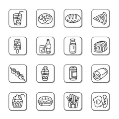 Food and Drinks Doodle Icons