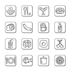 Food and Drinks Doodle Icons