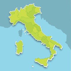 Fototapeta premium Vector map of Italy