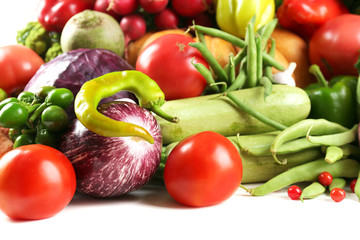 Fresh organic vegetables, close up