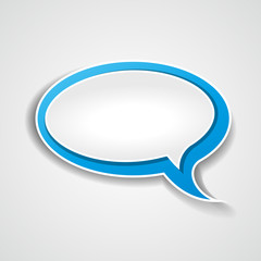 Vector blue speech bubble