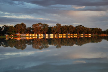 mirrored bungalows