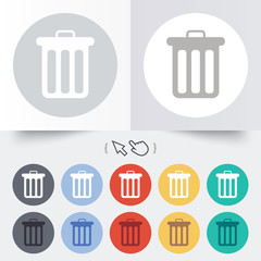 Recycle bin sign icon. Bin symbol.