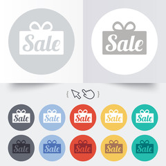 Sale gift sign icon. Special offer symbol.
