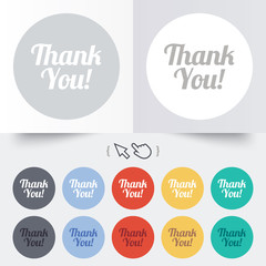 Thank you sign icon. Customer service symbol.