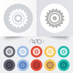 Cog settings sign icon. Cogwheel gear symbol.