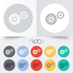 Cog settings sign icon. Cogwheel gear symbol.