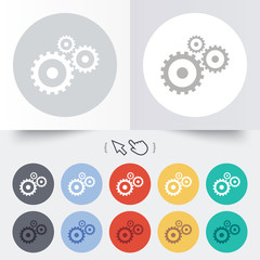 Cog settings sign icon. Cogwheel gear symbol.