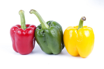 Group of color bell peppers