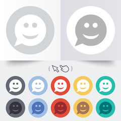 Smile face sign icon. Smiley symbol.