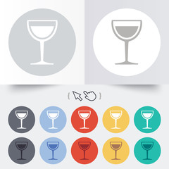 Wine glass sign icon. Alcohol drink symbol.