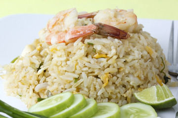 stir fried rice with shrimp