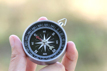 compass on hand