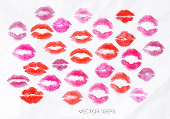 Set lipstick kiss