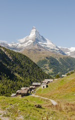 Zermatt, Bergdorf, Schweizer Alpen, Findeln, Weiler, Sommer