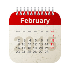 calendar 2015 - february