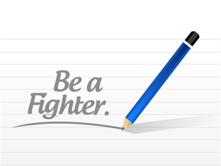 be a fighter message illustration design