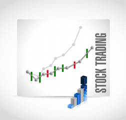 stock trading business graph illustration design