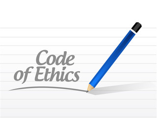 code of ethics message illustration design