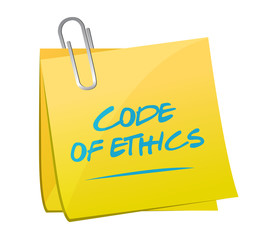 code of ethics memo post illustration design