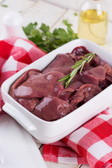 Raw chicken liver