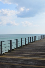 Fototapeta premium Decking on Victorian pier at Bognor Regis.