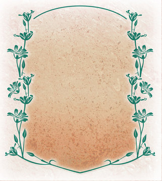 Elegant background with ornaments and floral details.