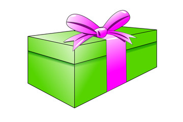Geschenk mit Schleife als Vektorgrafik