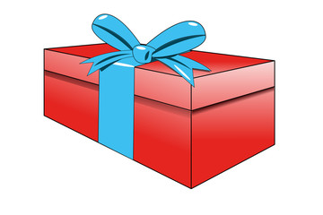 Geschenk mit Schleife als Vektorgrafik