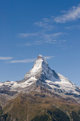 Fototapeta na wymiar Zermatt, Dorf, Alpen, Berggipfel, Aussicht, Sommer, Schweiz