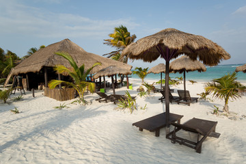 beach bar in the Mayan Riviera