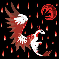Dragon and bloody rain