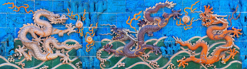 Fototapeta premium Nine-Dragon Wall